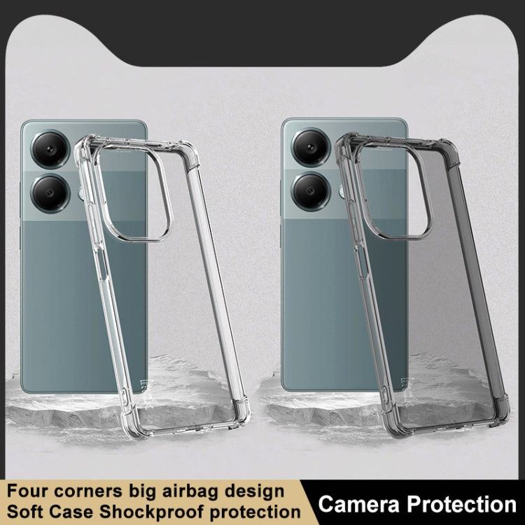 For Xiaomi Redmi Note 13 Pro 4G Global imak Shockproof Airbag TPU Phone Case(Transparent Black)