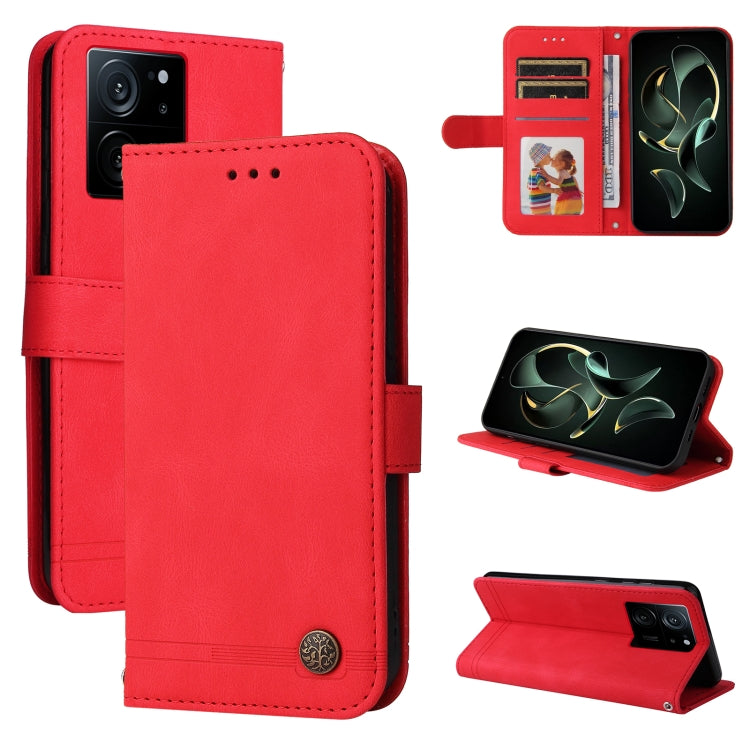 Skin Feel Life Tree Metal Button Leather Phone Case, For Xiaomi 13T / Redmi K60 Ultra, For Xiaomi Redmi K70 / K70 Pro, For Xiaomi Redmi Poco F5, For Xiaomi Redmi K60 / K60 Pro