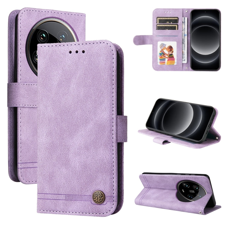 Skin Feel Life Tree Metal Button Leather Phone Case, For Xiaomi Redmi K70E, For Xiaomi 14 Ultra, For Xiaomi 14 Pro, For Xiaomi 14
