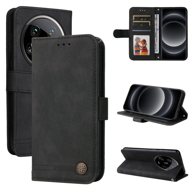 Skin Feel Life Tree Metal Button Leather Phone Case, For Xiaomi Redmi K70E, For Xiaomi 14 Ultra, For Xiaomi 14 Pro, For Xiaomi 14