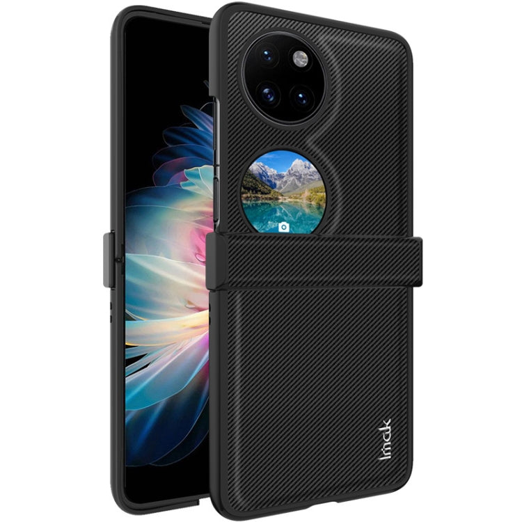 For Huawei Pocket 2 imak Ruiyi Series Carbon Fiber PU + PC Phone Case