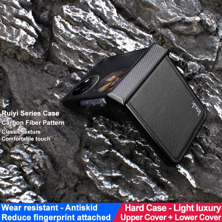 For Huawei Pocket 2 imak Ruiyi Series Carbon Fiber PU + PC Phone Case