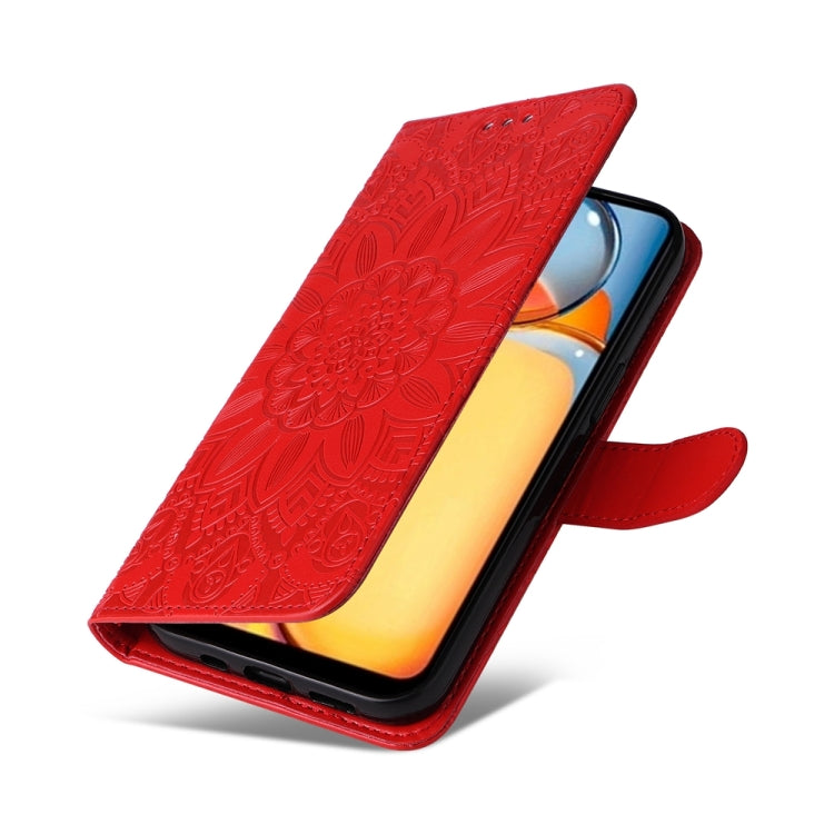 Embossed Sunflower Leather Phone Case, For Xiaomi Redmi 13C 4G, For Xiaomi Redmi Note13 Pro+ 5G Global, For Xiaomi Redmi Note13 Pro 5G Global, For Xiaomi 13T / Redmi K60 Ultra