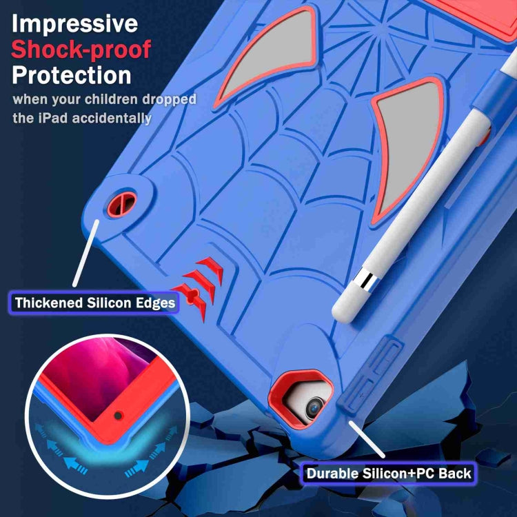 Spider Texture Silicone Hybrid PC Tablet Case with Shoulder Strap, For iPad 10.2 2021 / 2020 / 2019, For iPad mini 6
