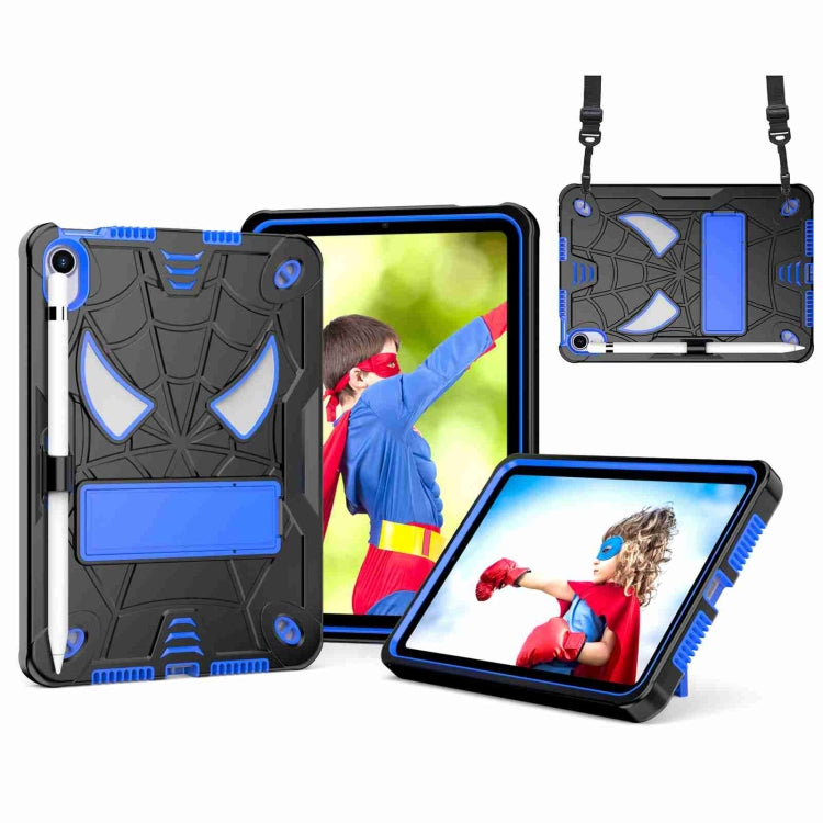 Spider Texture Silicone Hybrid PC Tablet Case with Shoulder Strap, For iPad 10.2 2021 / 2020 / 2019, For iPad mini 6