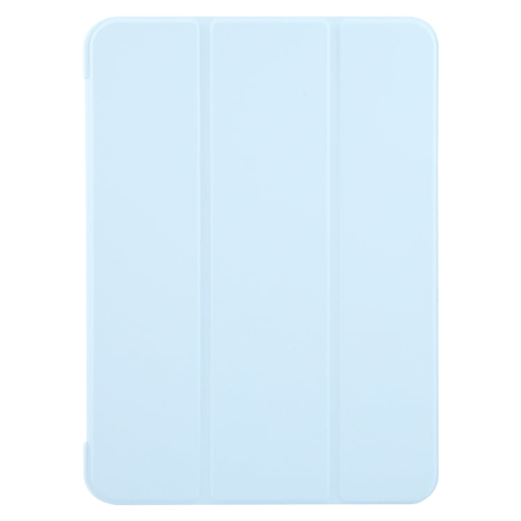 For iPad Pro 11 2025 / 2024 GEBEI 3-folding Holder Shockproof Flip Leather Tablet Case(Sky Blue)