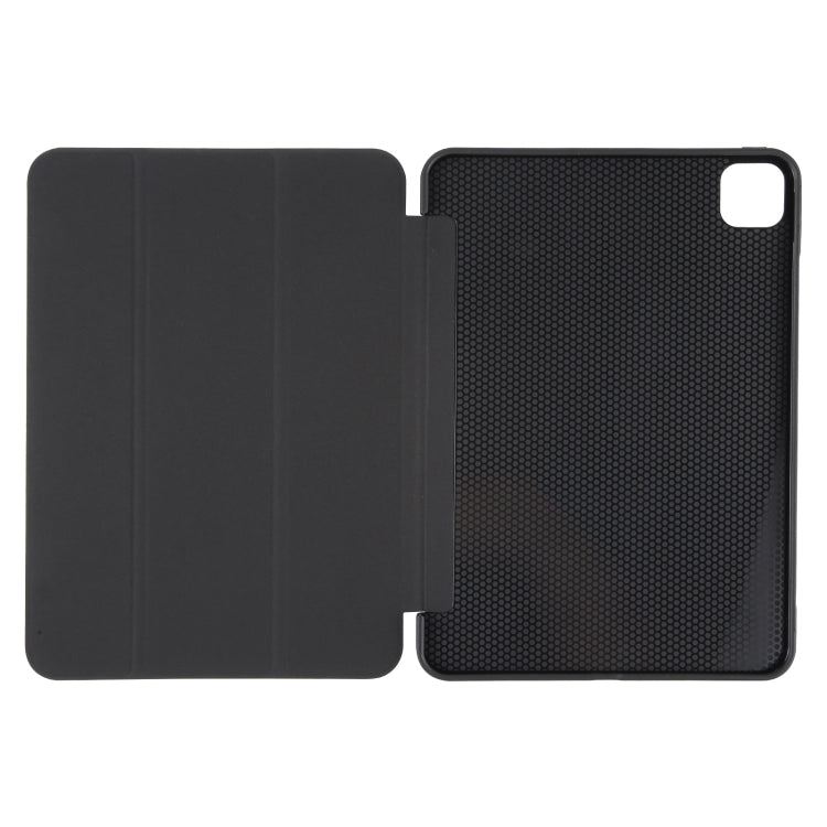 For iPad Pro 13 2025 / 2024 GEBEI 3-folding Holder Shockproof Flip Leather Tablet Case(Black)