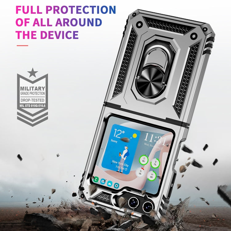 Shockproof TPU + PC Phone Case with Holder, For Samsung Galaxy Z Flip5