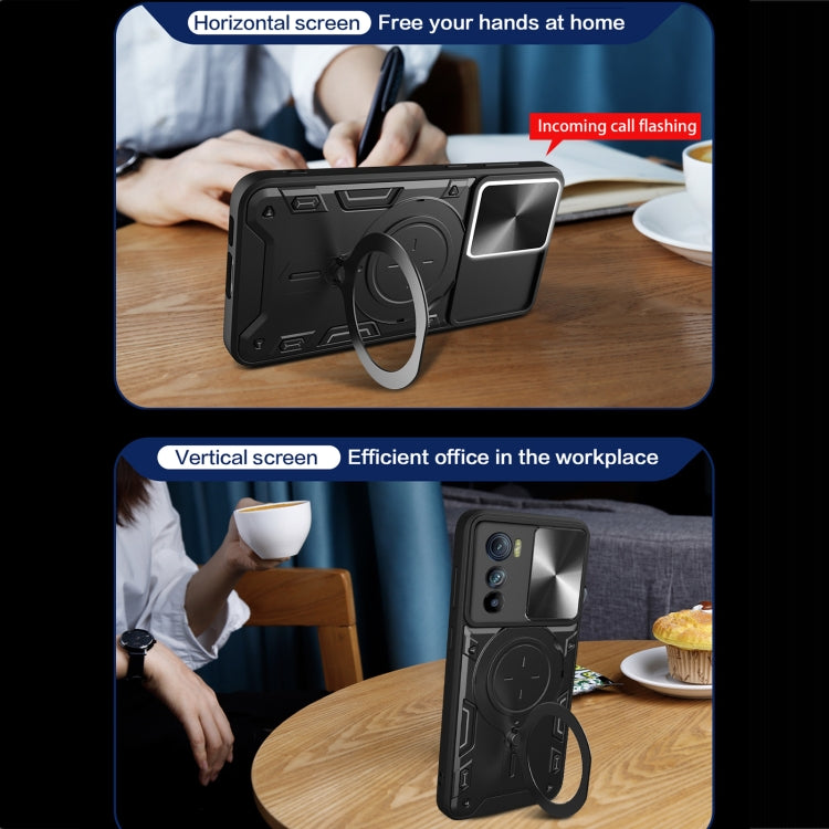 CD Texture Sliding Camshield Magnetic Holder Phone Case, For Motorola Edge 30, For Motorola Edge 30 Pro, For Motorola Moto E20 / E30 / E40, For Motorola Edge 20 Lite, For Motorola Edge 20 Pro