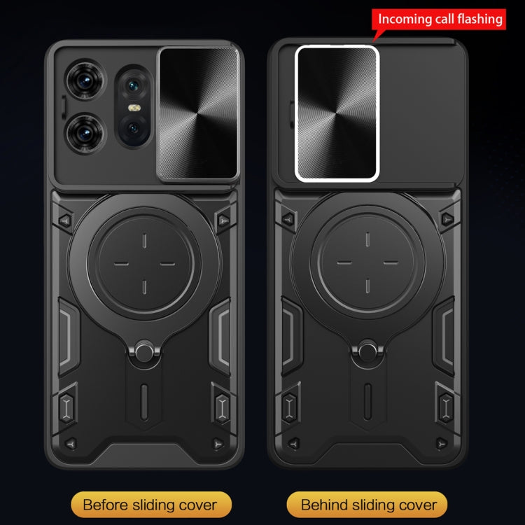 CD Texture Sliding Camshield Magnetic Holder Phone Case, For Motorola Edge 50 Pro Global, For Motorola Moto G24 Power, For Motorola Moto E22 / E22i, For Motorola Edge 30 Fusion