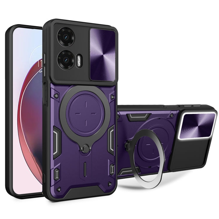 CD Texture Sliding Camshield Magnetic Holder Phone Case, For Motorola Moto G 2025, For Motorola Moto G75 5G, For Motorola Moto G35, For Motorola Moto G55