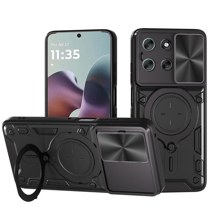 CD Texture Sliding Camshield Magnetic Holder Phone Case, For Motorola Moto G15 / G17 4G, For Motorola Edge 70 5G, For Motorola Moto G56 5G, For Motorola Moto G05