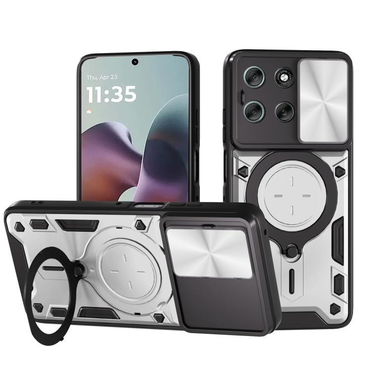 CD Texture Sliding Camshield Magnetic Holder Phone Case, For Motorola Moto G15 / G17 4G, For Motorola Edge 70 5G, For Motorola Moto G56 5G, For Motorola Moto G05