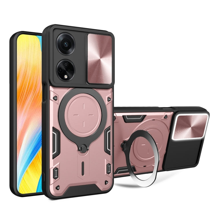CD Texture Sliding Camshield Magnetic Holder Phone Case, For OPPO Reno10 5G Global, For OPPO A78 4G, For OPPO F23 5G India / A98 5G / A1 5G, For OPPO Find X8 Pro