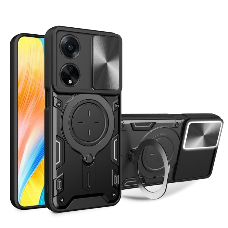 CD Texture Sliding Camshield Magnetic Holder Phone Case, For OPPO Reno10 5G Global, For OPPO A78 4G, For OPPO F23 5G India / A98 5G / A1 5G, For OPPO Find X8 Pro