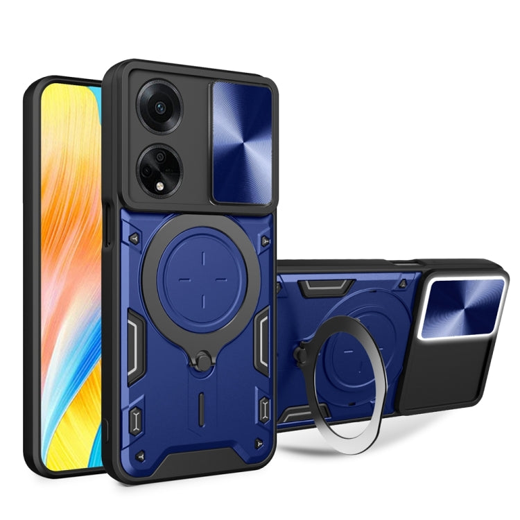 CD Texture Sliding Camshield Magnetic Holder Phone Case, For OPPO Reno10 5G Global, For OPPO A78 4G, For OPPO F23 5G India / A98 5G / A1 5G, For OPPO Find X8 Pro