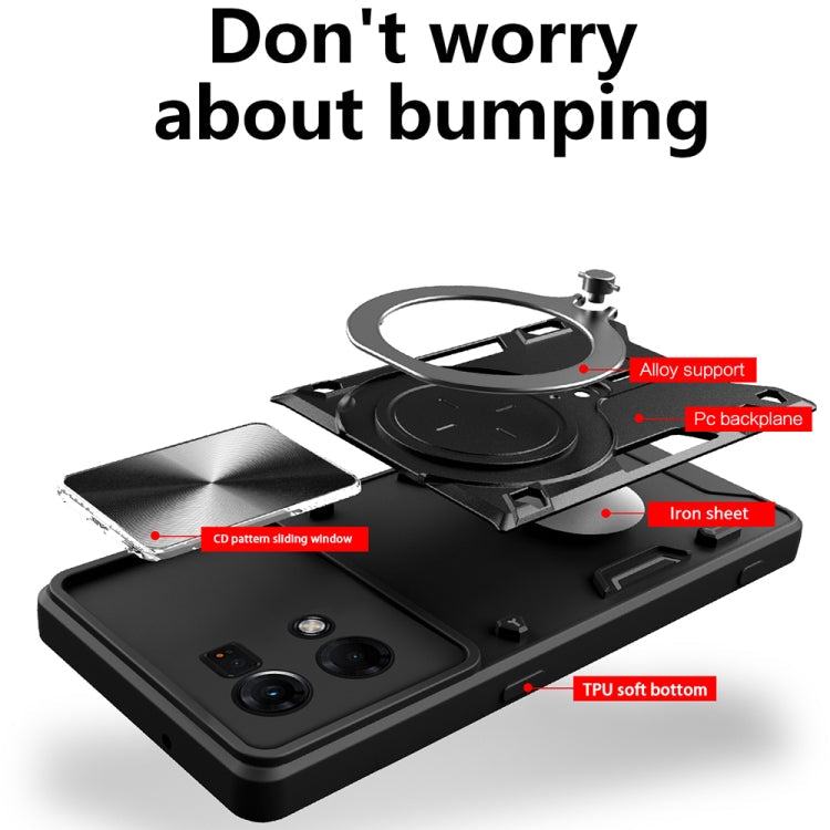CD Texture Sliding Camshield Magnetic Holder Phone Case, For OPPO Reno7 4G / F21 Pro 4G, For OPPO Reno7 5G, For OPPO Reno 6 4G, For OPPO A15 / A15s / A35 2021