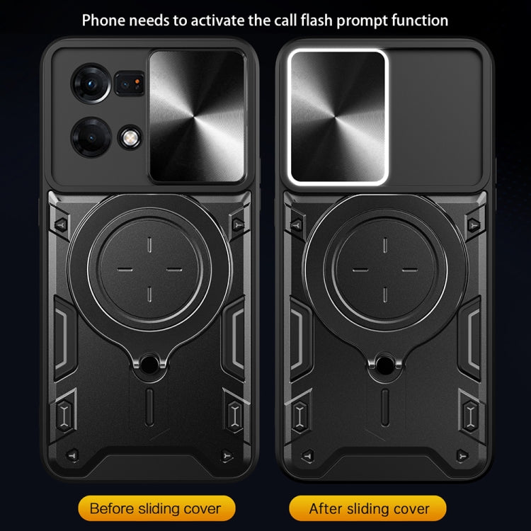 CD Texture Sliding Camshield Magnetic Holder Phone Case, For OPPO Reno7 4G / F21 Pro 4G, For OPPO Reno7 5G, For OPPO Reno 6 4G, For OPPO A15 / A15s / A35 2021