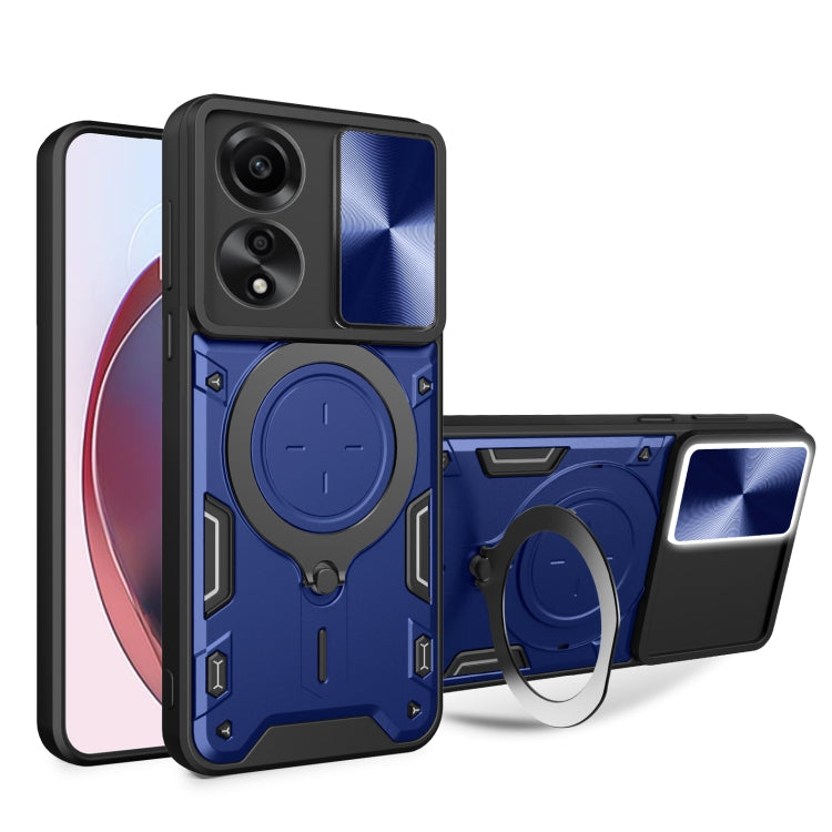 CD Texture Sliding Camshield Magnetic Holder Phone Case, For OPPO Reno10 5G Global, For OPPO A78 4G, For OPPO F23 5G India / A98 5G / A1 5G, For OPPO Find X8 Pro