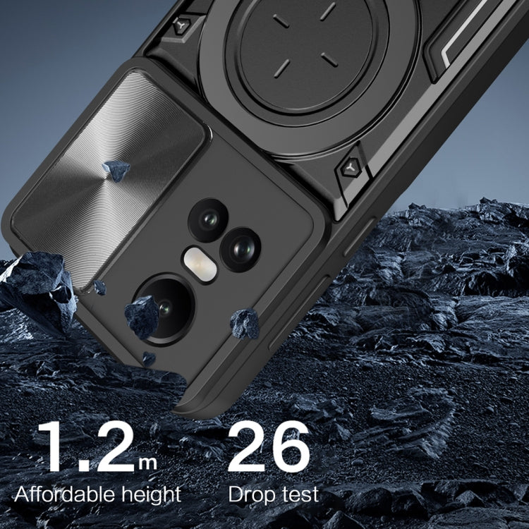 CD Texture Sliding Camshield Magnetic Holder Phone Case, For OPPO Reno10 5G Global, For OPPO A78 4G, For OPPO F23 5G India / A98 5G / A1 5G, For OPPO Find X8 Pro