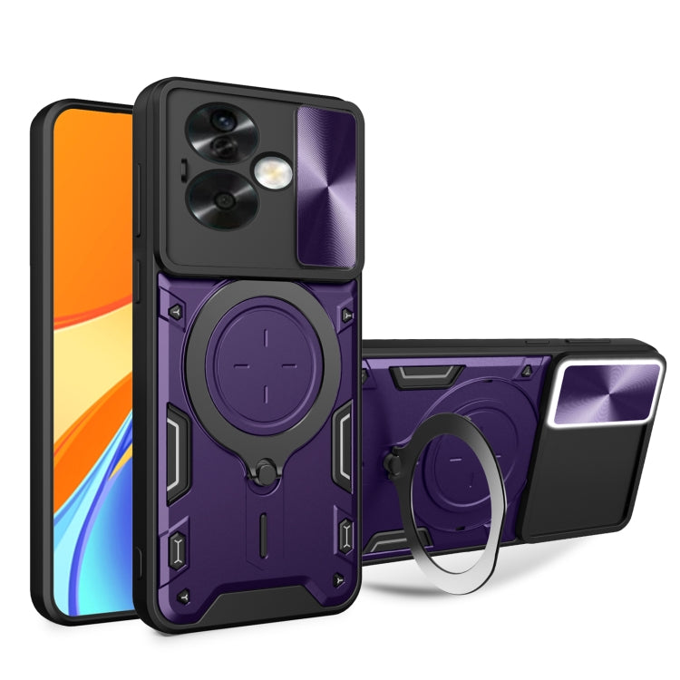 CD Texture Sliding Camshield Magnetic Holder Phone Case, For OPPO A53 4G, For OPPO A9 2020 / A5 2020 / A11x, For OPPO A79 5G Global