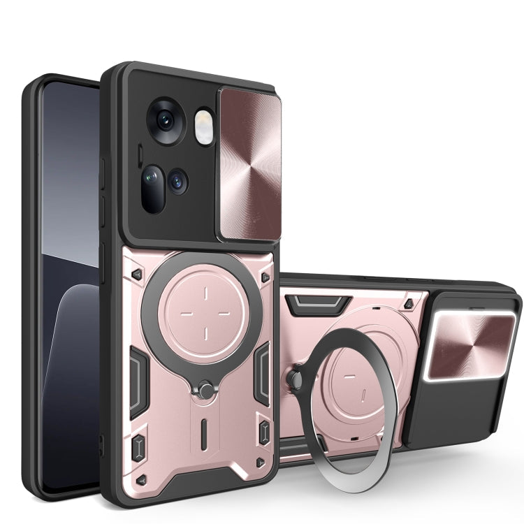 CD Texture Sliding Camshield Magnetic Holder Phone Case, For OPPO Reno11 5G Global, For OPPO Reno11 Pro 5G Global, For OPPO A38 4G Global, For OPPO A58 4G Global