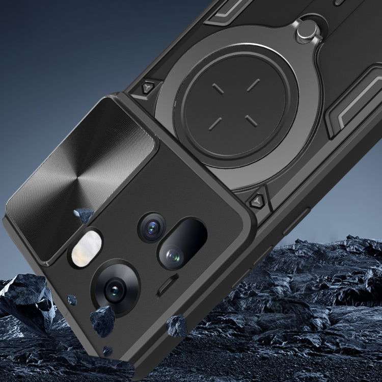 CD Texture Sliding Camshield Magnetic Holder Phone Case, For OPPO Reno11 5G Global, For OPPO Reno11 Pro 5G Global, For OPPO A38 4G Global, For OPPO A58 4G Global