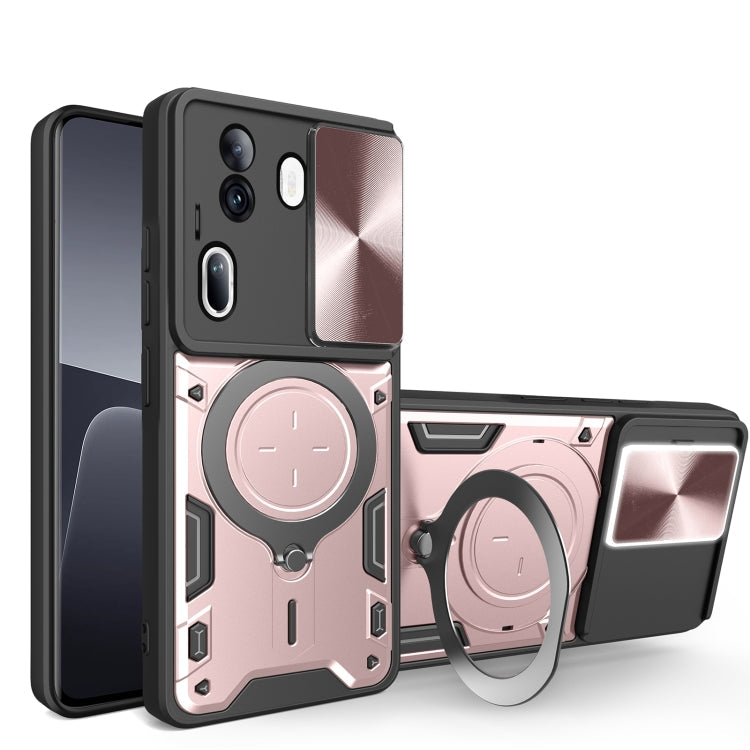 CD Texture Sliding Camshield Magnetic Holder Phone Case, For OPPO Reno11 5G Global, For OPPO Reno11 Pro 5G Global, For OPPO A38 4G Global, For OPPO A58 4G Global