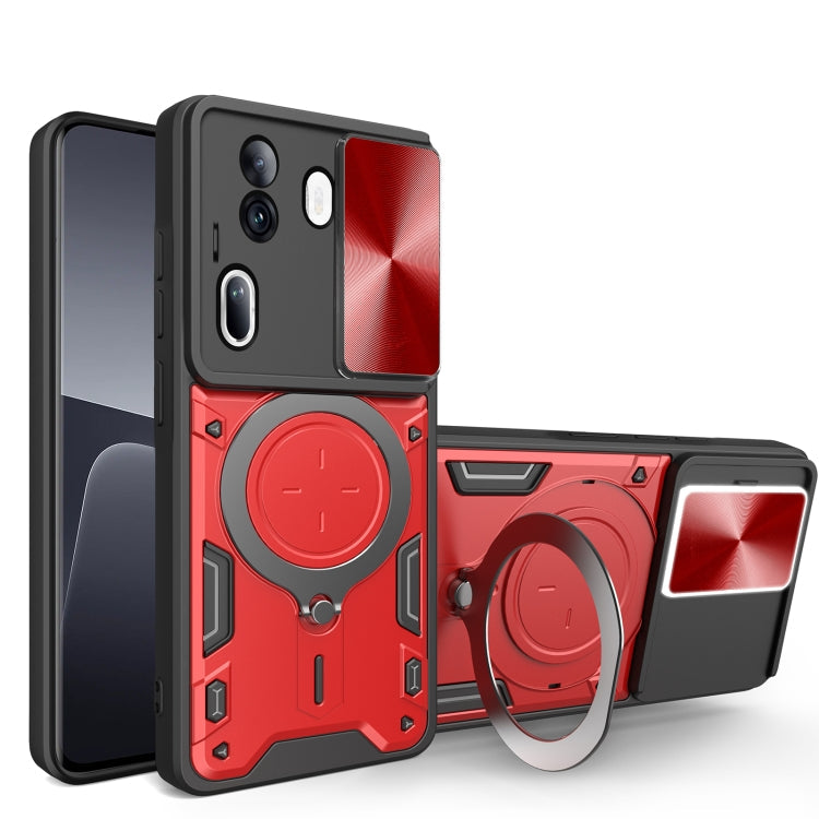 CD Texture Sliding Camshield Magnetic Holder Phone Case, For OPPO Reno11 5G Global, For OPPO Reno11 Pro 5G Global, For OPPO A38 4G Global, For OPPO A58 4G Global