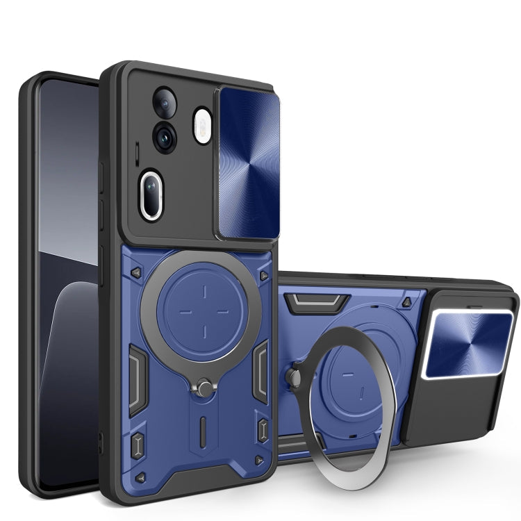 CD Texture Sliding Camshield Magnetic Holder Phone Case, For OPPO Reno11 5G Global, For OPPO Reno11 Pro 5G Global, For OPPO A38 4G Global, For OPPO A58 4G Global