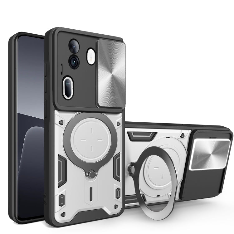 CD Texture Sliding Camshield Magnetic Holder Phone Case, For OPPO Reno11 5G Global, For OPPO Reno11 Pro 5G Global, For OPPO A38 4G Global, For OPPO A58 4G Global