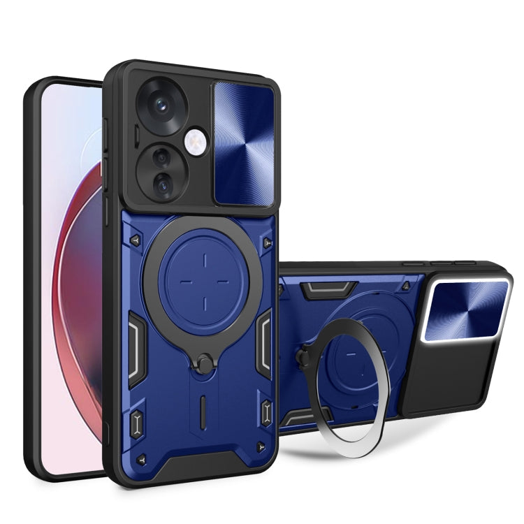 CD Texture Sliding Camshield Magnetic Holder Phone Case, For OPPO A3 Pro 5G India, For OPPO Reno12 Pro 5G Global, For OPPO Reno12 5G Global, For OPPO Reno11 F 5G Global