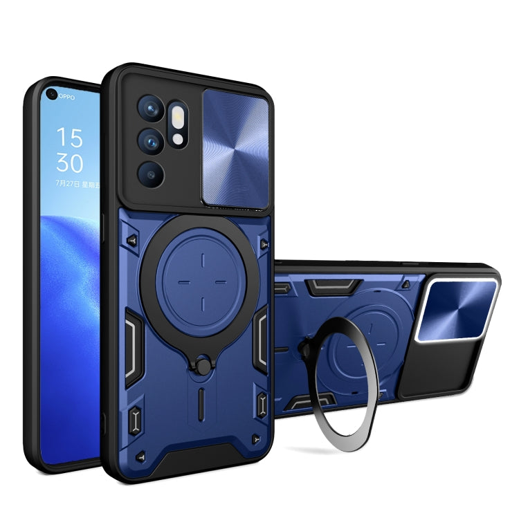 CD Texture Sliding Camshield Magnetic Holder Phone Case, For OPPO Reno7 4G / F21 Pro 4G, For OPPO Reno7 5G, For OPPO Reno 6 4G, For OPPO A15 / A15s / A35 2021