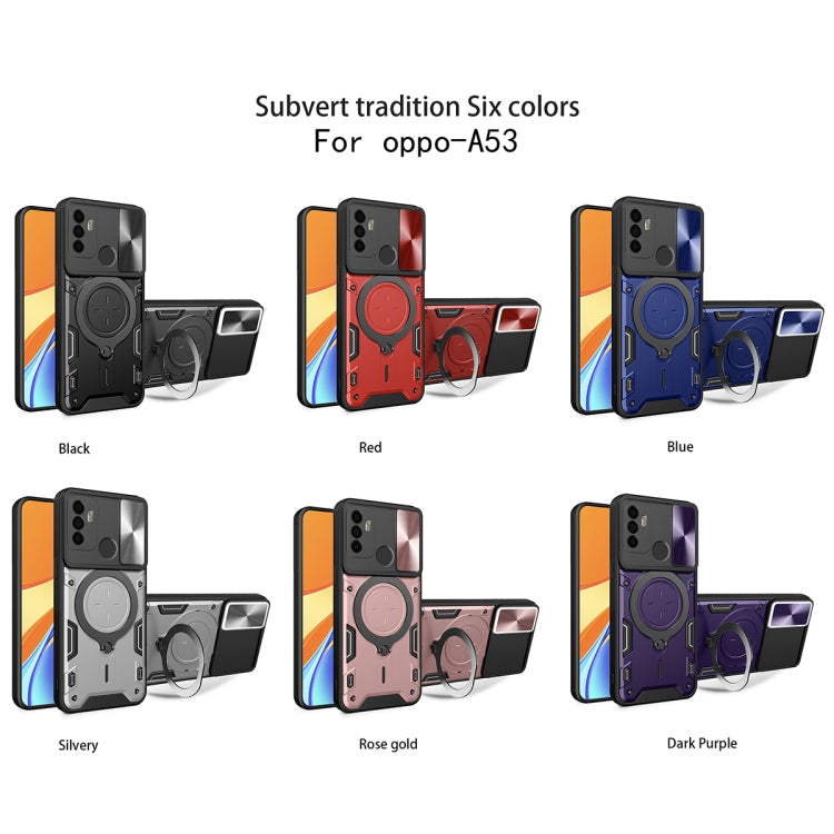 CD Texture Sliding Camshield Magnetic Holder Phone Case, For OPPO A53 4G, For OPPO A9 2020 / A5 2020 / A11x, For OPPO A79 5G Global