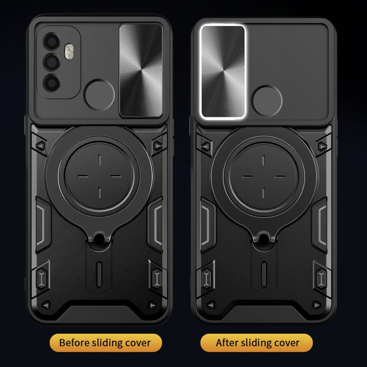 CD Texture Sliding Camshield Magnetic Holder Phone Case, For OPPO A53 4G, For OPPO A9 2020 / A5 2020 / A11x, For OPPO A79 5G Global