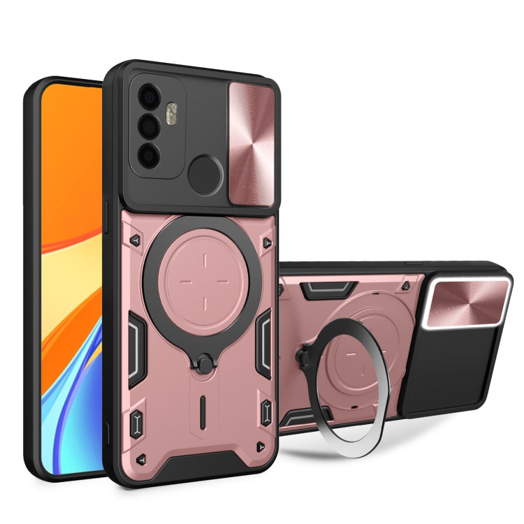 CD Texture Sliding Camshield Magnetic Holder Phone Case, For OPPO A53 4G, For OPPO A9 2020 / A5 2020 / A11x, For OPPO A79 5G Global
