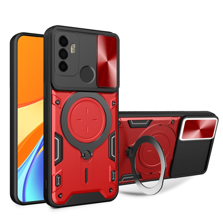 CD Texture Sliding Camshield Magnetic Holder Phone Case, For OPPO A53 4G, For OPPO A9 2020 / A5 2020 / A11x, For OPPO A79 5G Global