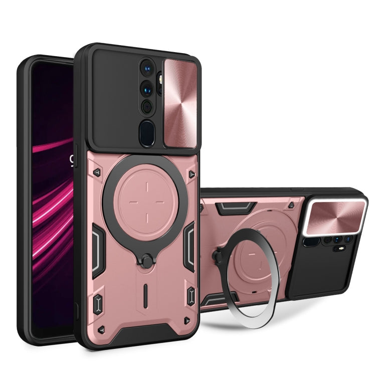 CD Texture Sliding Camshield Magnetic Holder Phone Case, For OPPO A53 4G, For OPPO A9 2020 / A5 2020 / A11x, For OPPO A79 5G Global