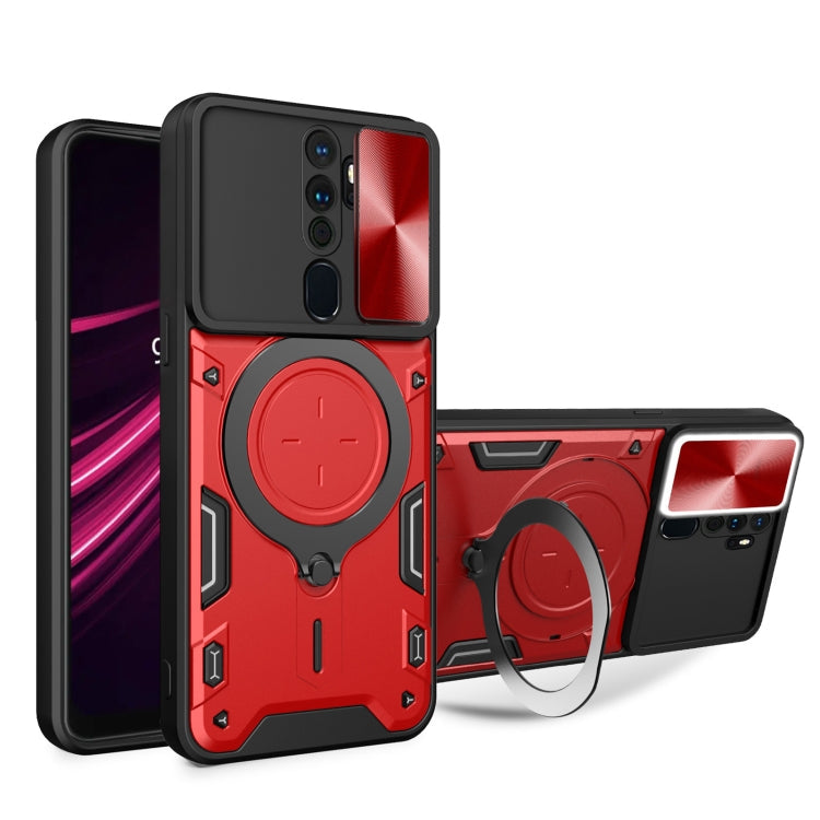 CD Texture Sliding Camshield Magnetic Holder Phone Case, For OPPO A53 4G, For OPPO A9 2020 / A5 2020 / A11x, For OPPO A79 5G Global