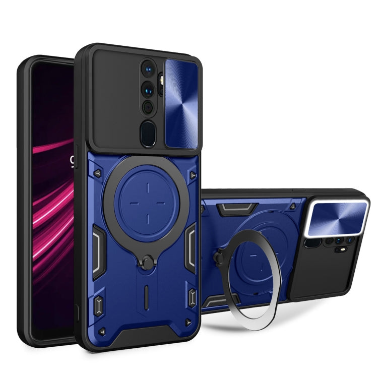 CD Texture Sliding Camshield Magnetic Holder Phone Case, For OPPO A53 4G, For OPPO A9 2020 / A5 2020 / A11x, For OPPO A79 5G Global