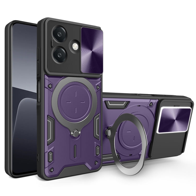 CD Texture Sliding Camshield Magnetic Holder Phone Case, For OPPO A5 Pro 5G Global, For OPPO Find X8, For OPPO A3x 5G India / A3x 4G, For OPPO Reno12 F 5G Global