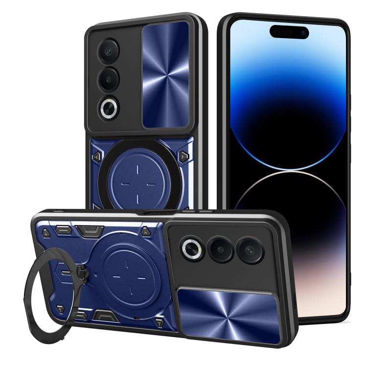 CD Texture Sliding Camshield Magnetic Holder Phone Case, For OPPO A3 Pro 5G India, For OPPO Reno12 Pro 5G Global, For OPPO Reno12 5G Global, For OPPO Reno11 F 5G Global