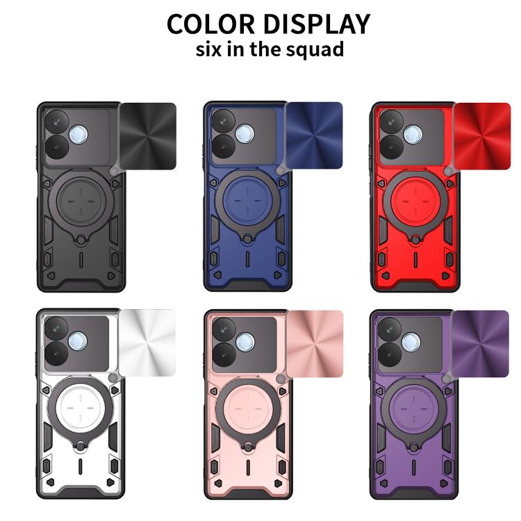 CD Texture Sliding Camshield Magnetic Holder Phone Case, For OPPO A5 Pro 5G Global, For OPPO Find X8, For OPPO A3x 5G India / A3x 4G, For OPPO Reno12 F 5G Global