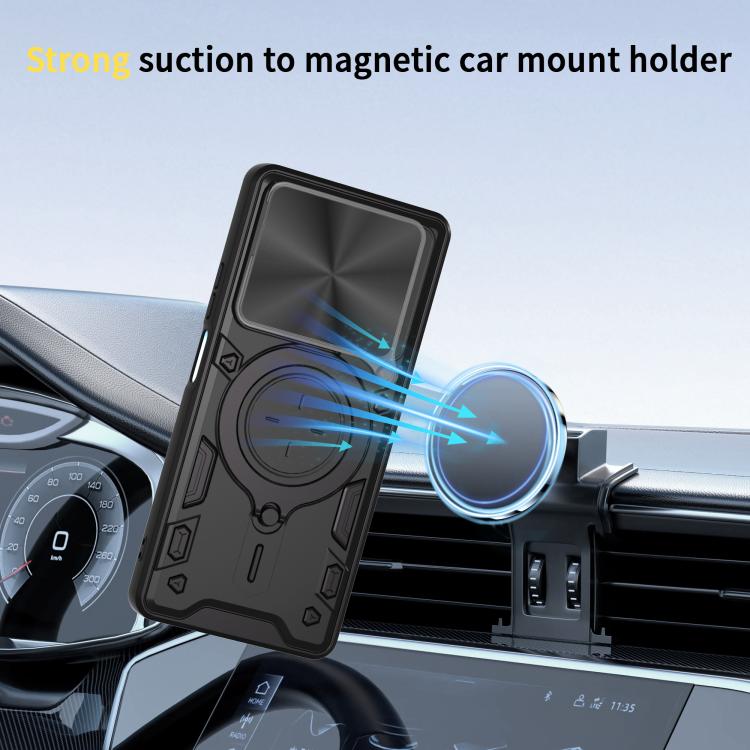 CD Texture Sliding Camshield Magnetic Holder Phone Case, For OPPO A5 Pro 5G Global, For OPPO Find X8, For OPPO A3x 5G India / A3x 4G, For OPPO Reno12 F 5G Global
