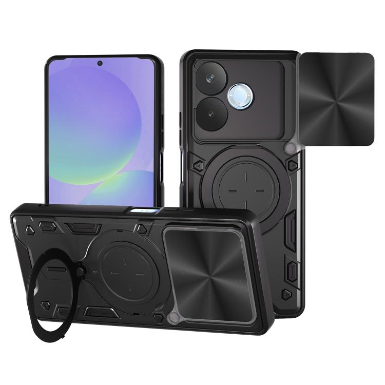 CD Texture Sliding Camshield Magnetic Holder Phone Case, For OPPO A5 Pro 5G Global, For OPPO Find X8, For OPPO A3x 5G India / A3x 4G, For OPPO Reno12 F 5G Global