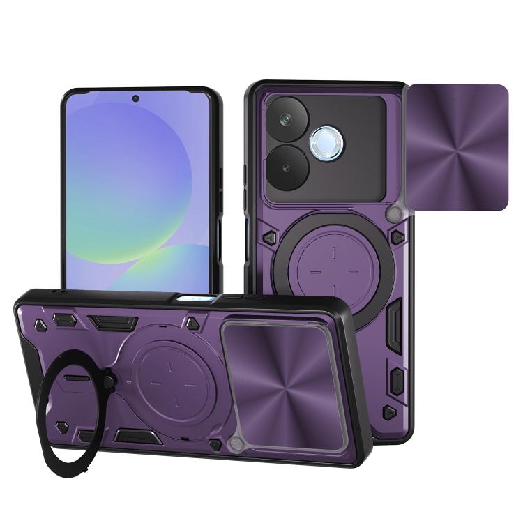 CD Texture Sliding Camshield Magnetic Holder Phone Case, For OPPO A5 Pro 5G Global, For OPPO Find X8, For OPPO A3x 5G India / A3x 4G, For OPPO Reno12 F 5G Global
