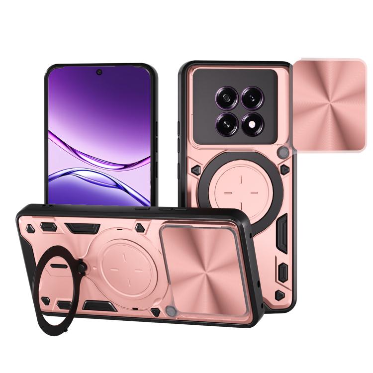 CD Texture Sliding Camshield Magnetic Holder Phone Case, For OPPO Reno14 5G Global, For OPPO A59 5G Global, For OPPO F29 Pro 5G Global, For OPPO F29 5G Global