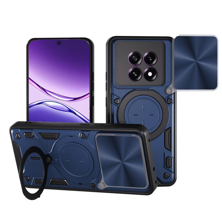 CD Texture Sliding Camshield Magnetic Holder Phone Case, For OPPO Reno14 5G Global, For OPPO A59 5G Global, For OPPO F29 Pro 5G Global, For OPPO F29 5G Global