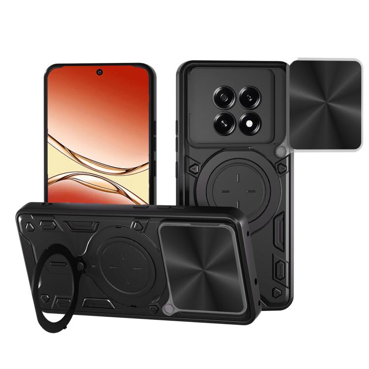 CD Texture Sliding Camshield Magnetic Holder Phone Case, For OPPO Reno14 5G Global, For OPPO A59 5G Global, For OPPO F29 Pro 5G Global, For OPPO F29 5G Global