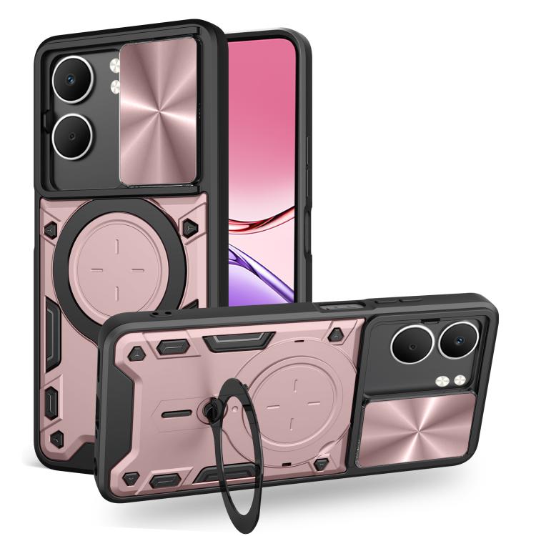 CD Texture Sliding Camshield Magnetic Holder Phone Case, For OPPO Find X9, For OPPO Find X9 Pro, For OPPO Reno14 F 5G Global, For OPPO A5 5G Global / A5x 5G